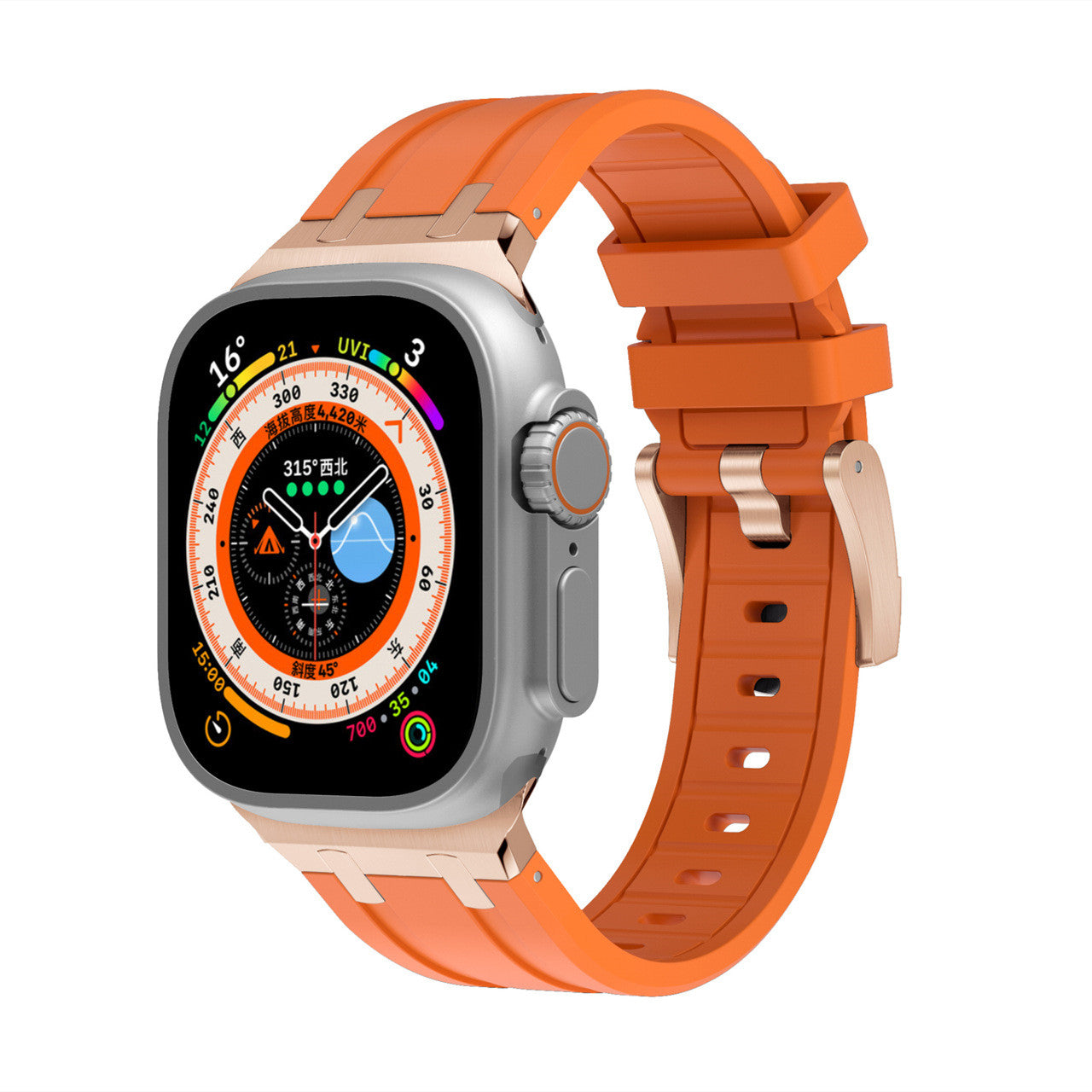 Durable Rubber Strap For Apple Watch With Metal Buckle - VogeLuxe