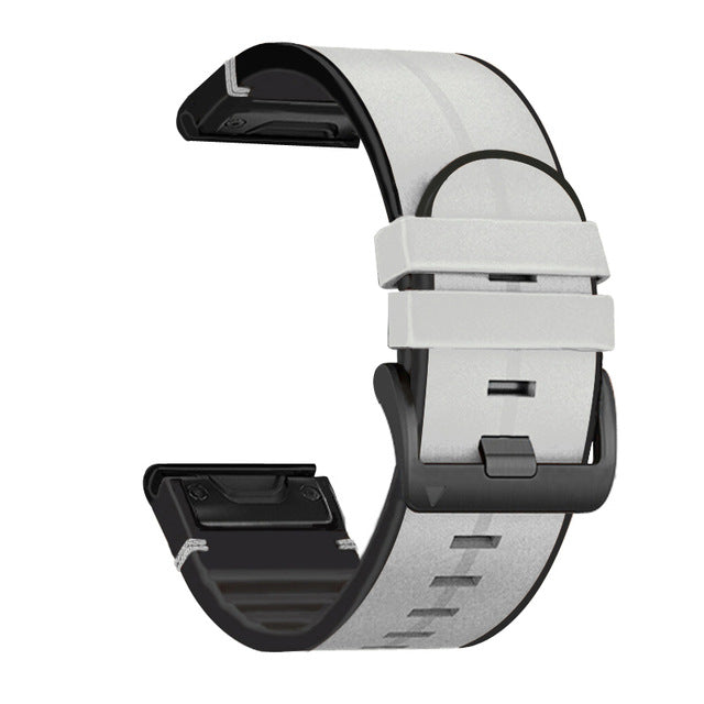 Soft Leather Replacement Watch Band For Fenix 8 7 6 5
