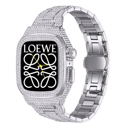 Luxury Crystal Metal Band for Apple Watch 44/45mm