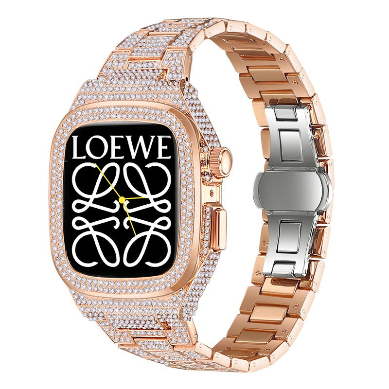 Luxury Crystal Metal Band for Apple Watch 44/45mm