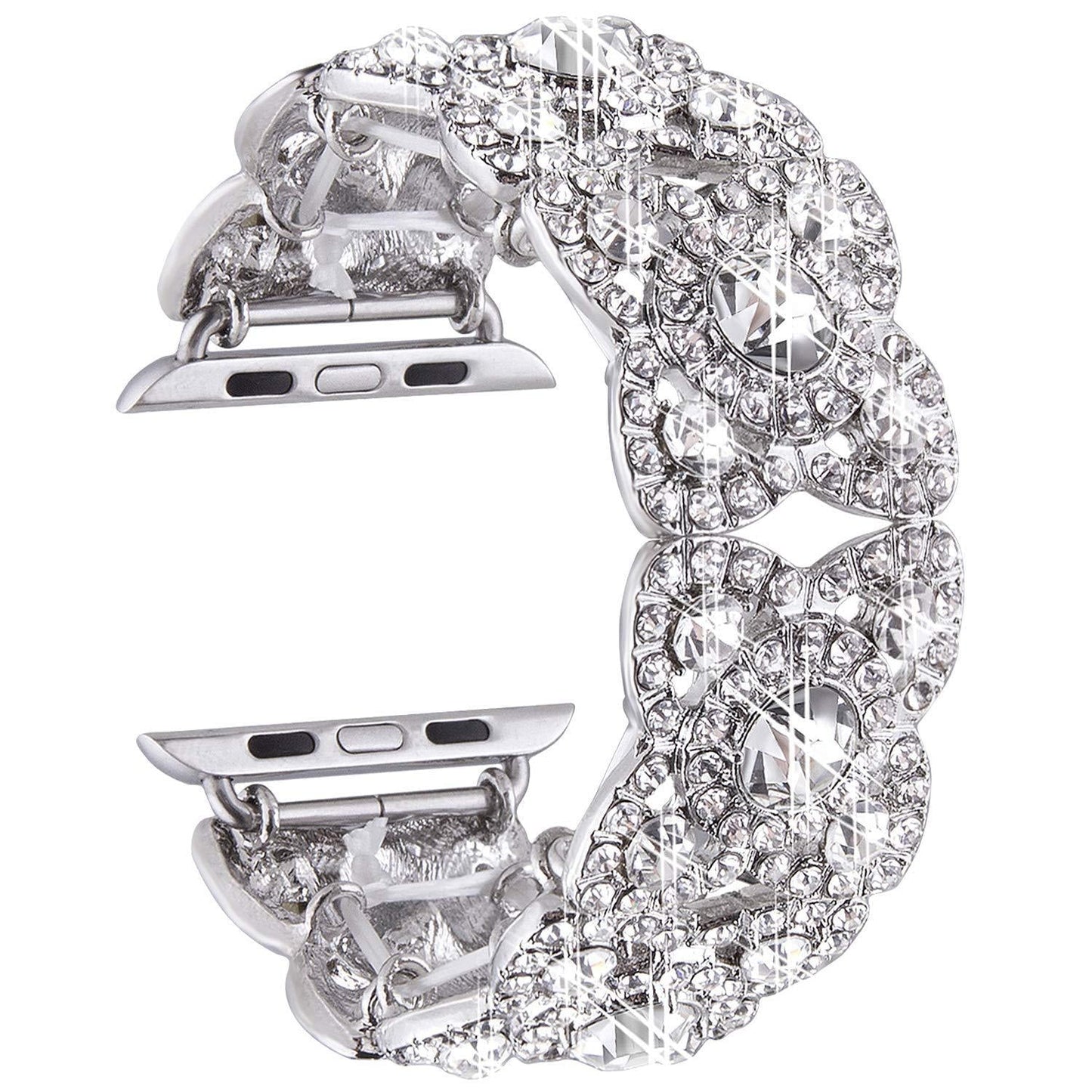 Elegant Flower Stainless Steel Apple Watch Band