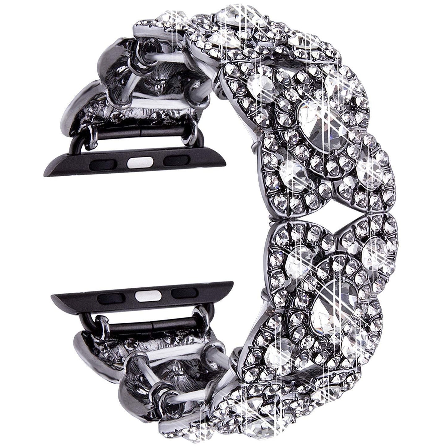 Elegant Flower Stainless Steel Apple Watch Band