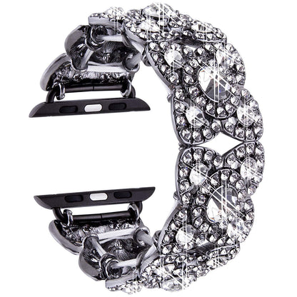 Elegant Flower Stainless Steel Apple Watch Band