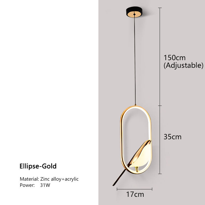 Modern Black Crystal Ceiling Lamp Pendant Light