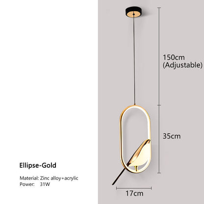 Modern Black Crystal Ceiling Lamp Pendant Light