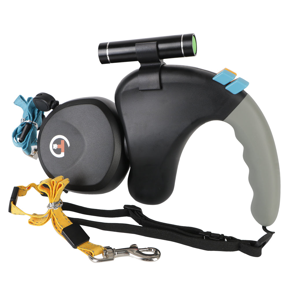Dual Dog Retractable Leash 360° Walking Lead