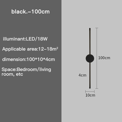 Slim LED Wall Lamp with Adjustable Brightness