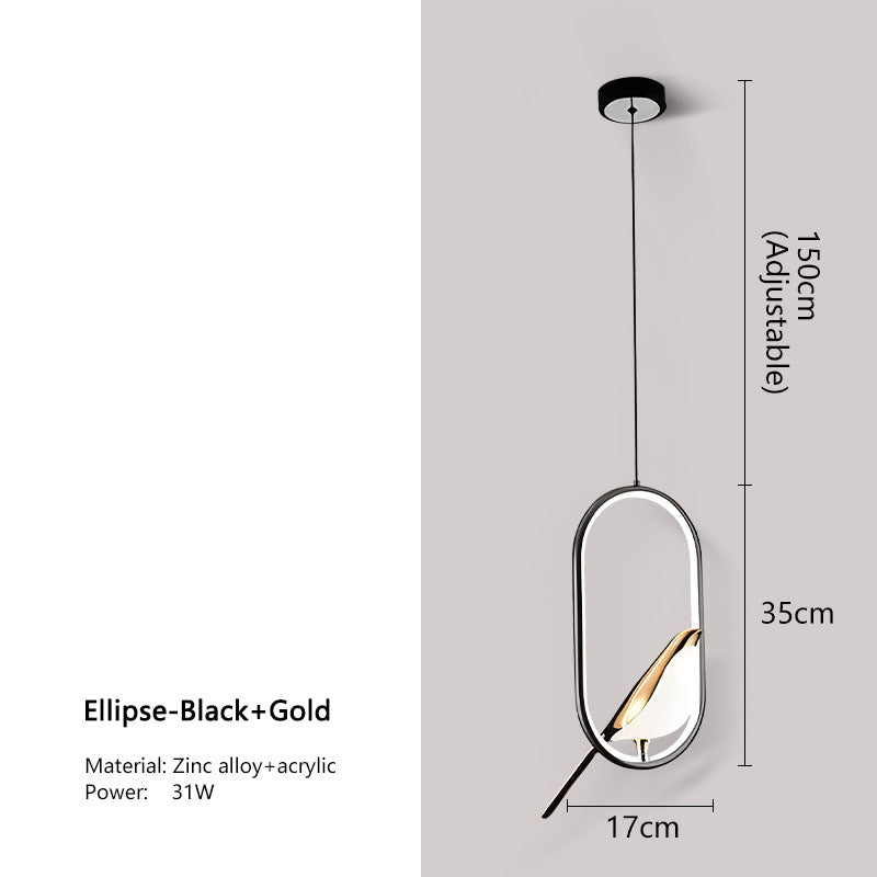 Modern Black Crystal Ceiling Lamp Pendant Light
