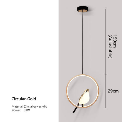 Modern Black Crystal Ceiling Lamp Pendant Light