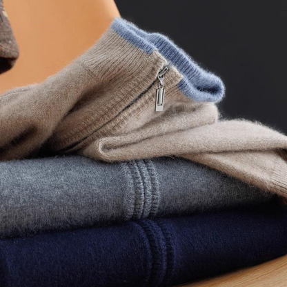 VogeLuxe | Men’s Slim Fit Full Zip Ribbed Cardigan Sweater