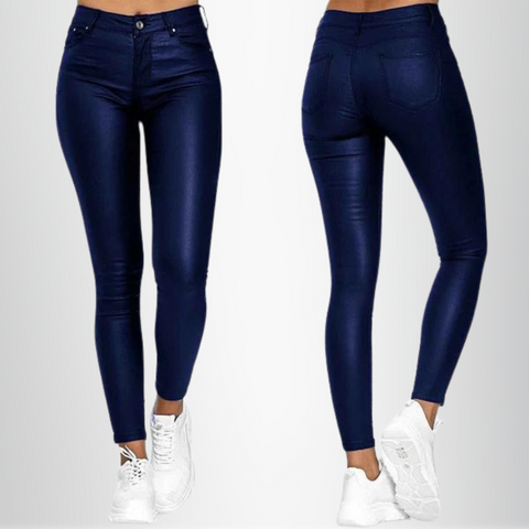 Comfortable Vegan Leather Wide Leg Pants