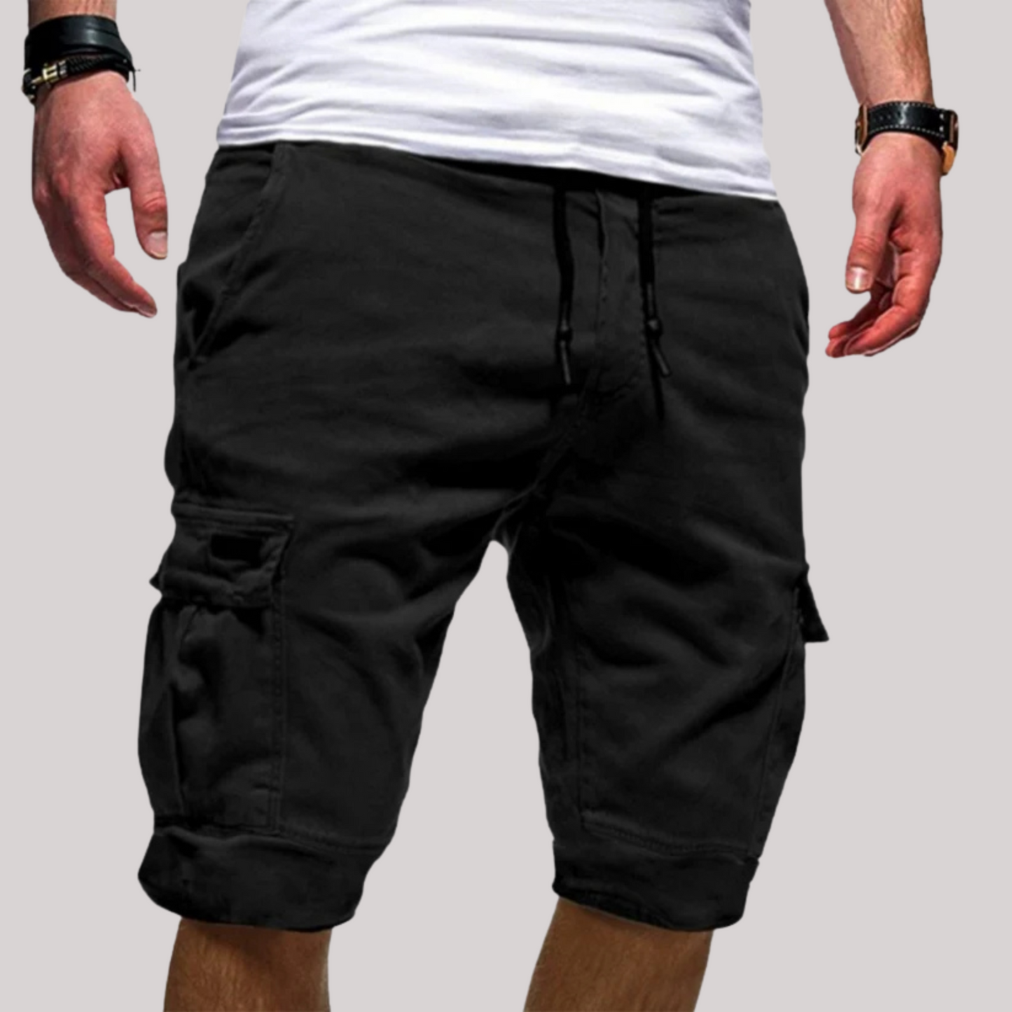 Ralph | Relaxed Fit Mens Cargo Shorts with Elastic Waist