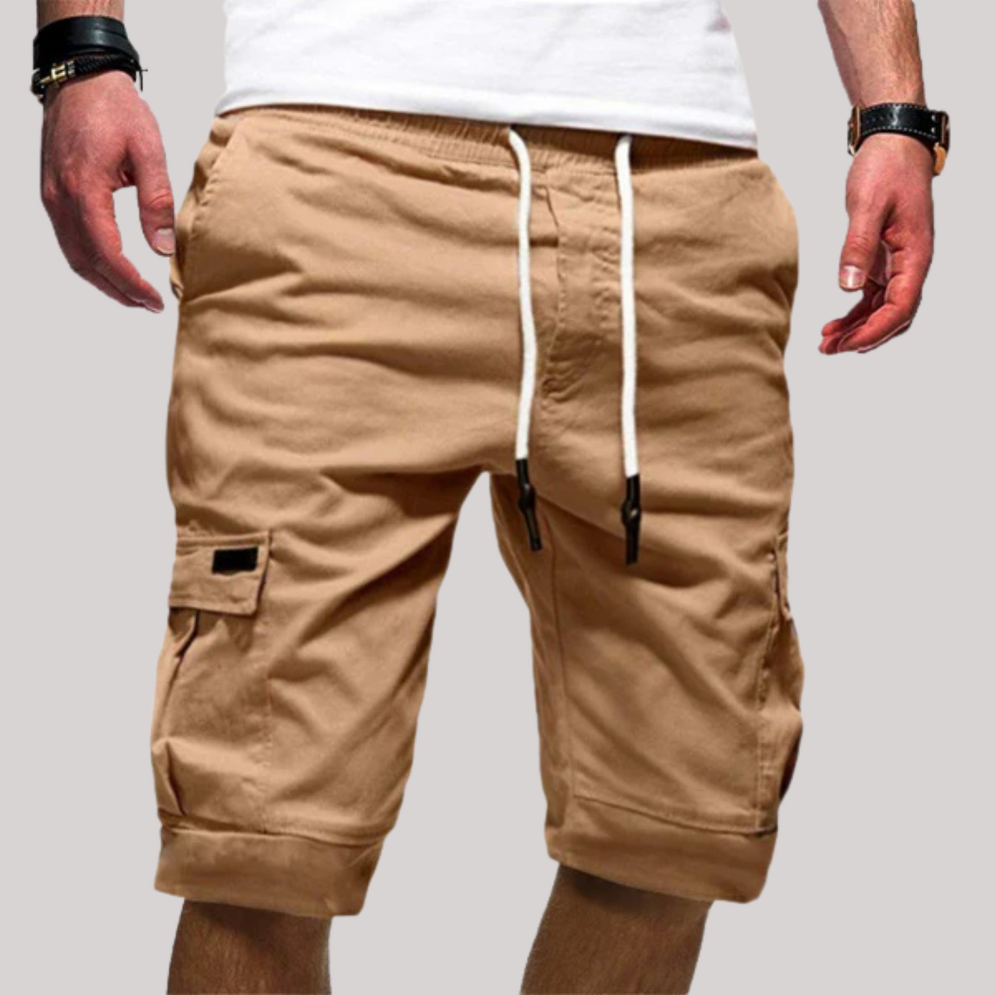 Ralph | Relaxed Fit Mens Cargo Shorts with Elastic Waist
