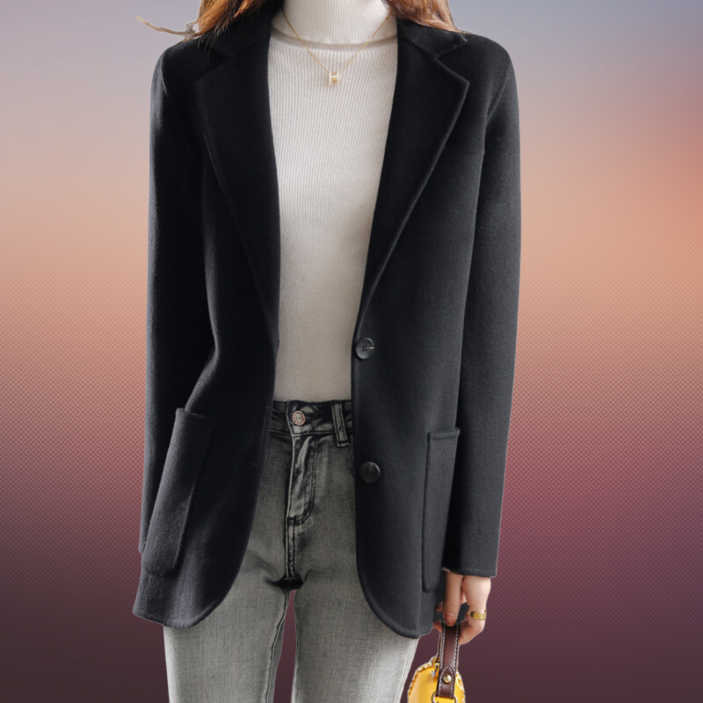 Ladies Classic Button Front Trench Coat