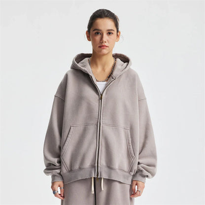 Warm Thick Fleece Zip Up Hoodie for Men and Women