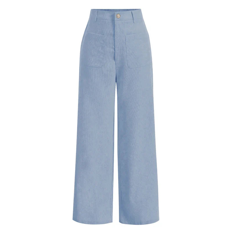 Comfortable Wide Leg High Waist Women's Pants