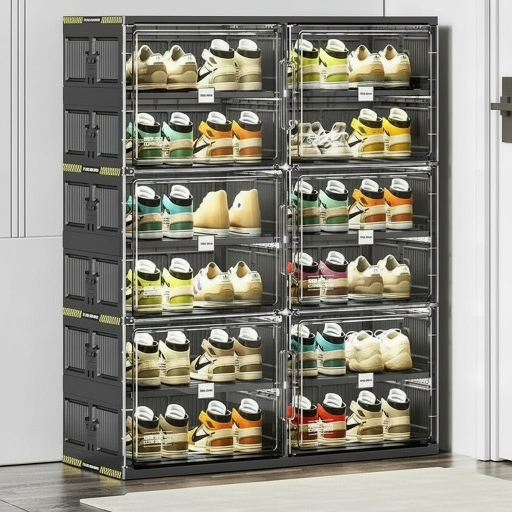 Compact Foldable Shoe Storage Cubes - VogeLuxe