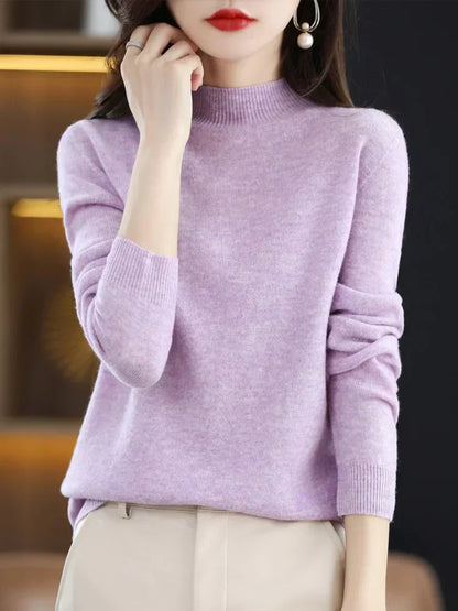 Soft Women's Merino Wool Fitted Sweater