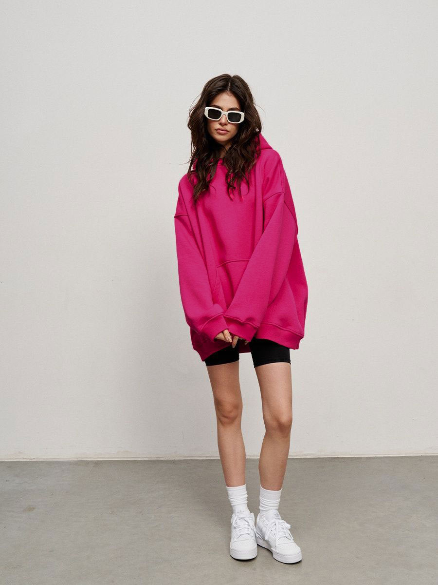 Cozy Women's Large Hooded Sweatshirt with Pockets