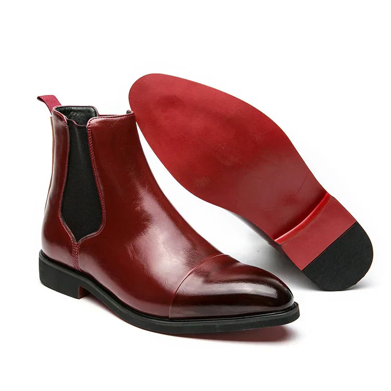 Men's Slip On Leather Chelsea Boots