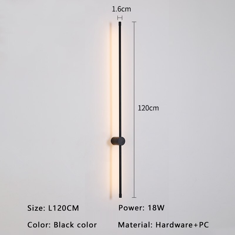 Sleek Gold Black LED Wall Lamp For Modern Homes