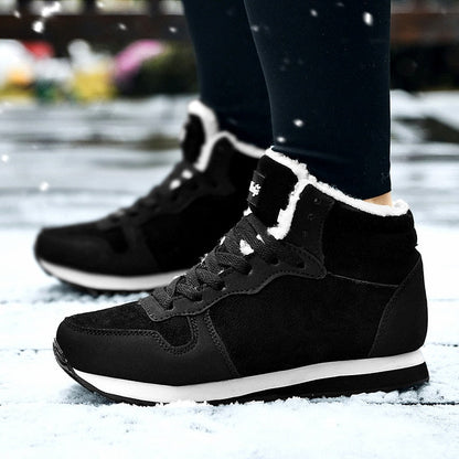 Men's Insulated Warmth Sneakers - Faux Fur Lined Waterproof Shoes
