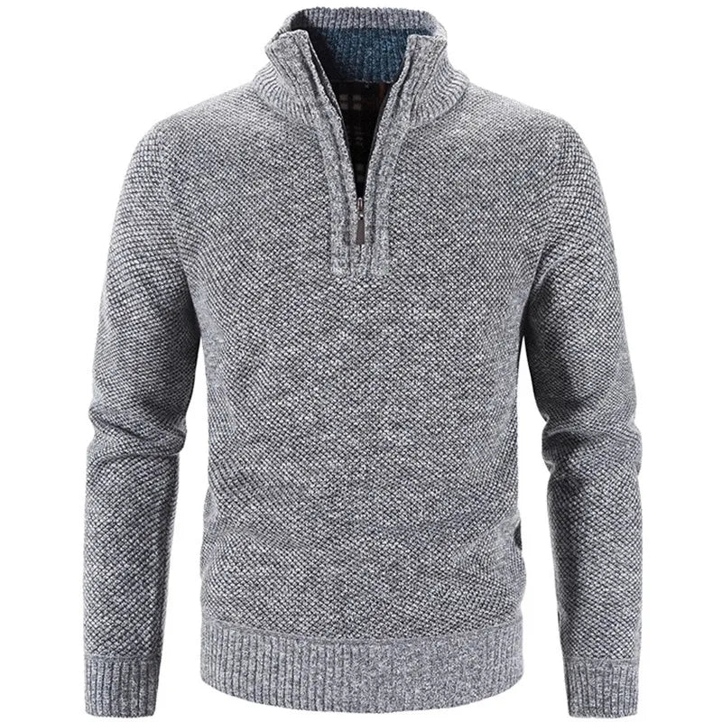 Warm Classic Crew Neck Winter Wool Sweater - VogeLuxe