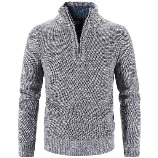 Warm Crew Neck Winter Wool Sweater for Men - BritishElegance