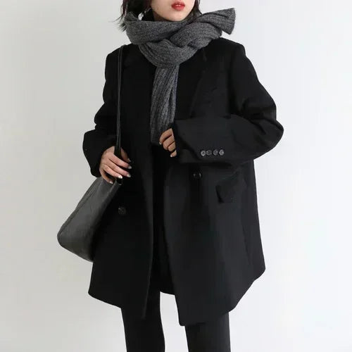 Warm Winter Wool Ladies Coat