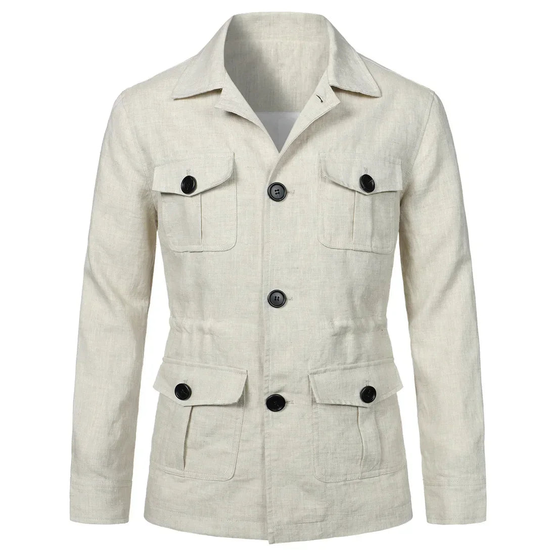 Classic Safari Style Cotton Jacket for Men