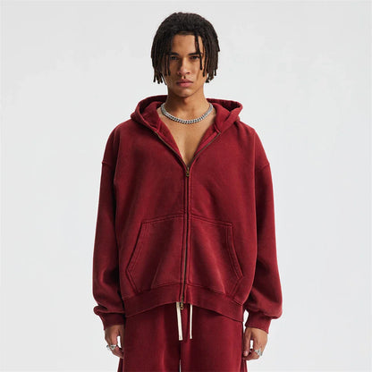 Warm Thick Fleece Zip Up Hoodie for Men and Women