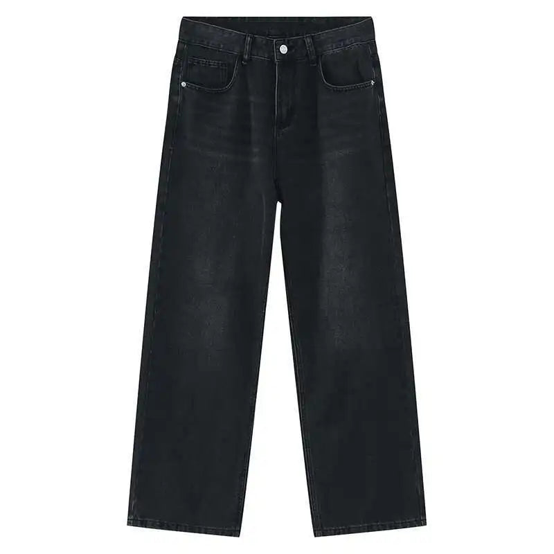 Relaxed Fit Men's Distressed Straight Leg Jeans
