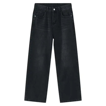 Relaxed Fit Men's Distressed Straight Leg Jeans