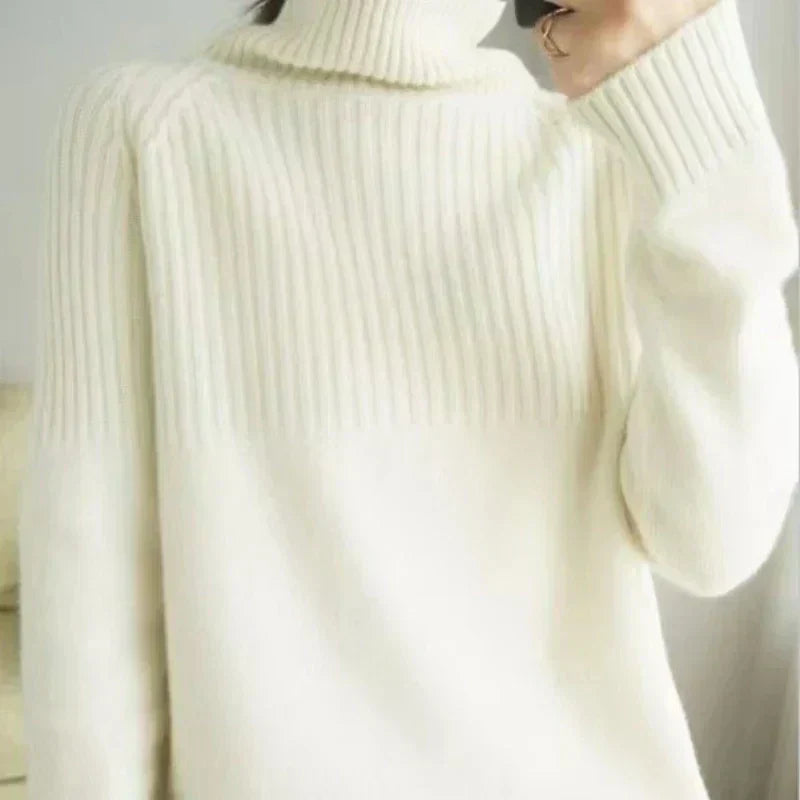 Cozy Women's Soft Wool Turtleneck Sweater