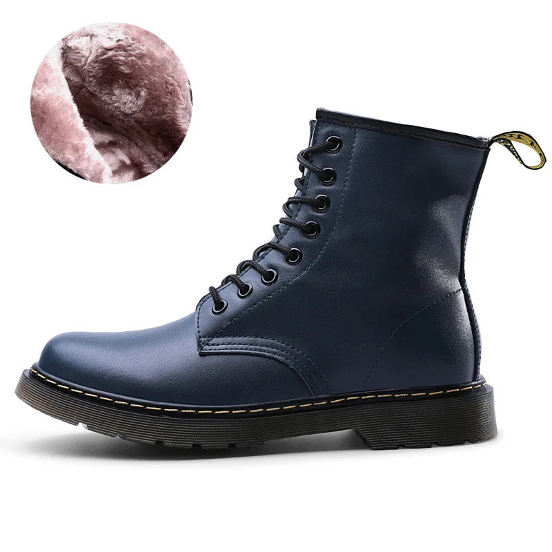 Insulated Leather Waterproof Chelsea Ankle Boots