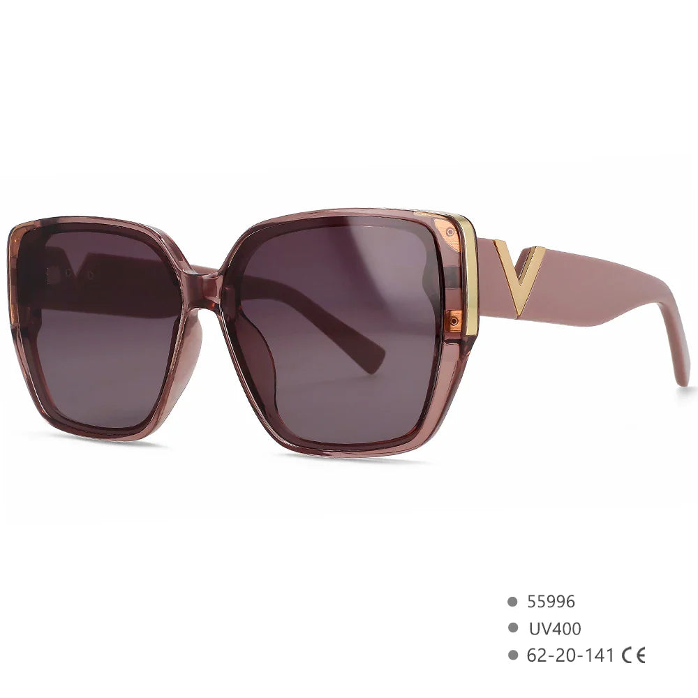 Fashion V-Logo Vintage Mirror Shades