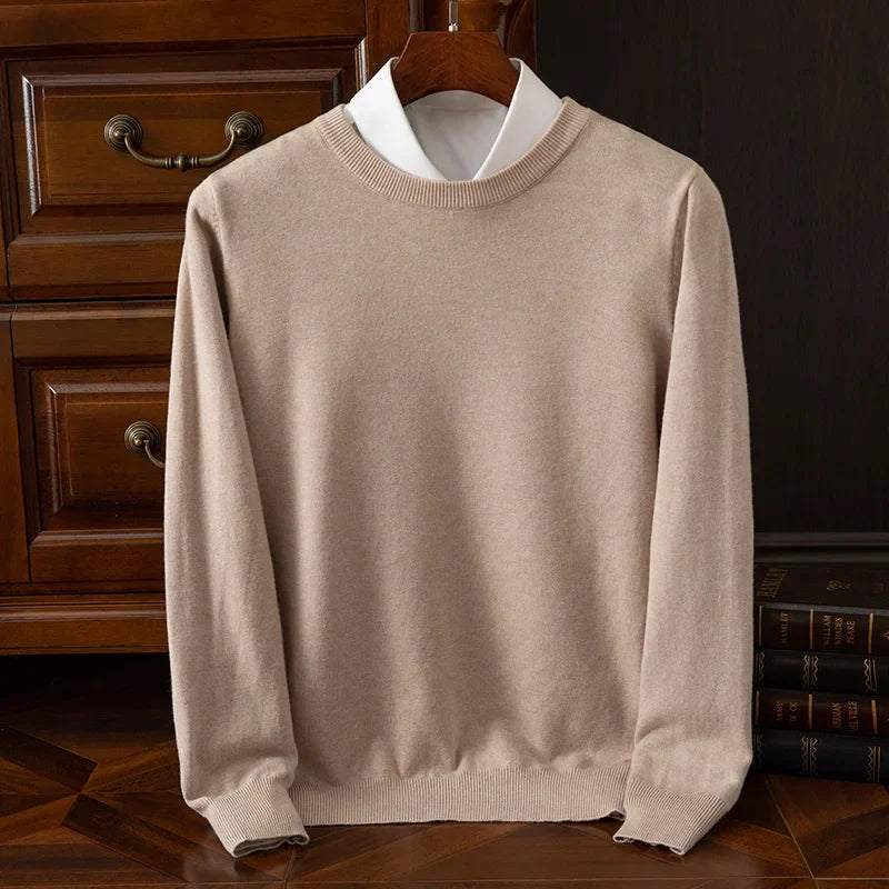 Soft Men's Wool Crew Neck Sweater