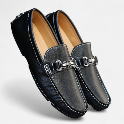 VogeLuxe | Men’s Leather Horse Bit Driving Loafers