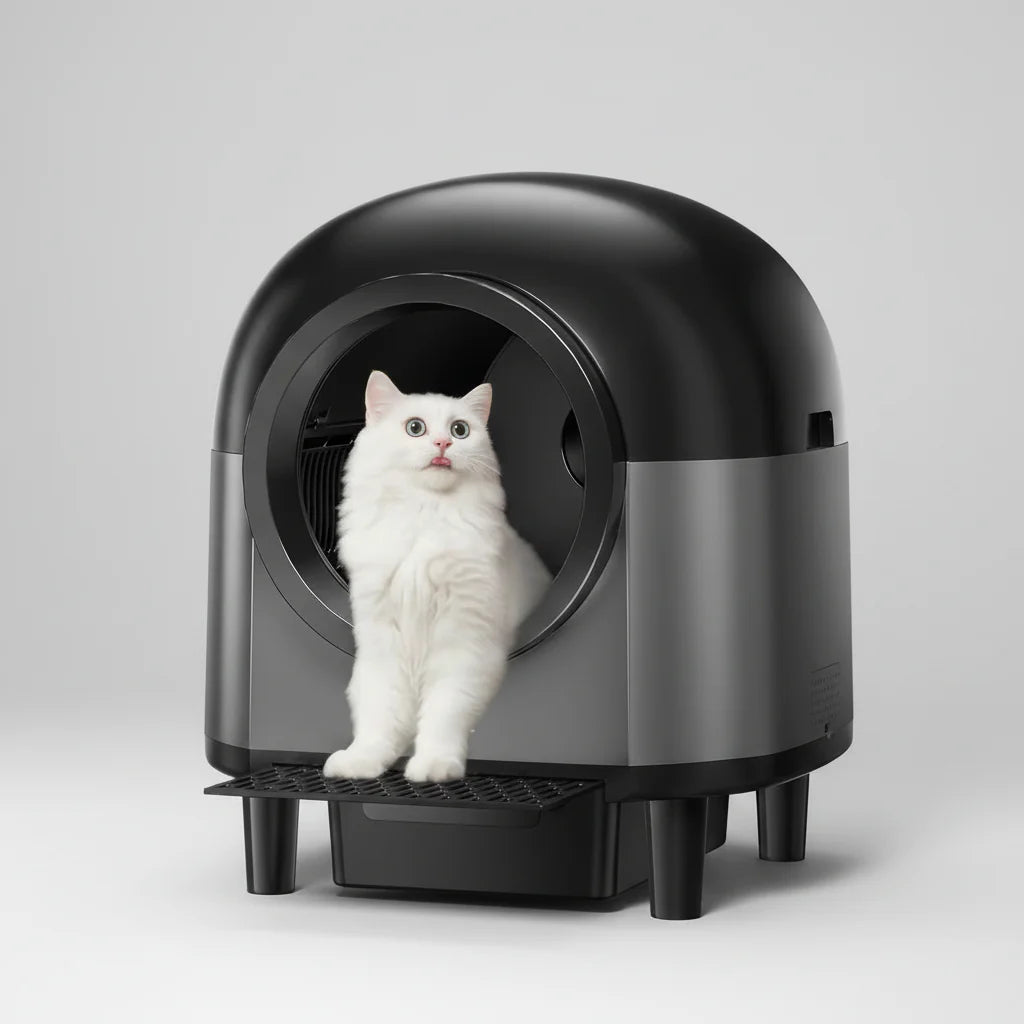 Smart Wi-Fi Cat Litter Box with Odor Absorbent Filter