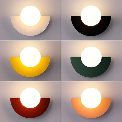 Contemporary Half Circle LED Wall Lamp Warm Ambient Lighting
