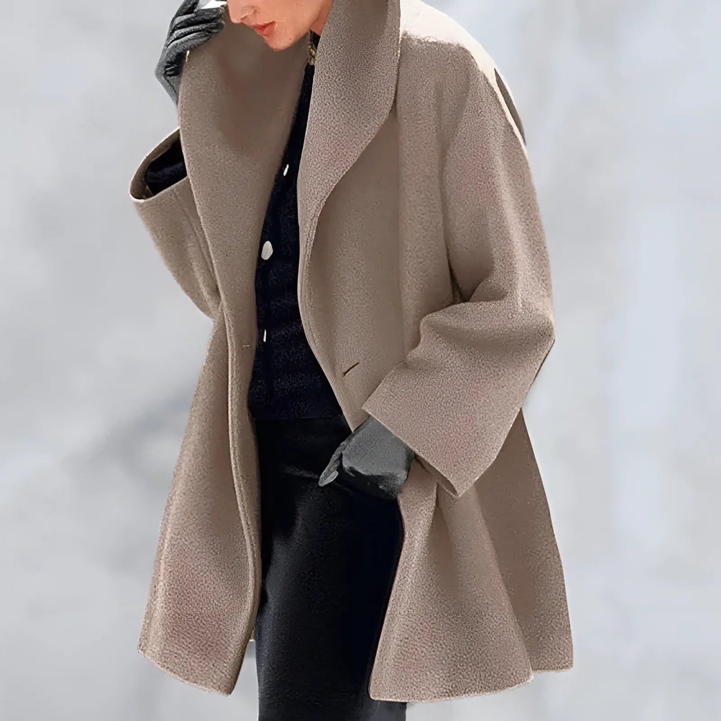 Women's Classic Warm Parka Coat with Buttons