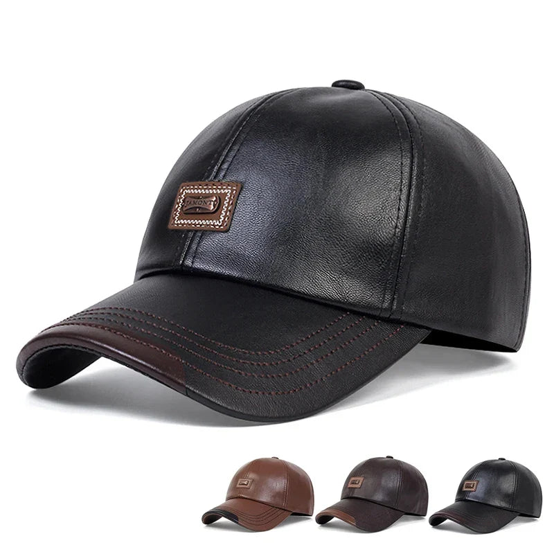 Authentic Leather Father's Cap - VogeLuxe
