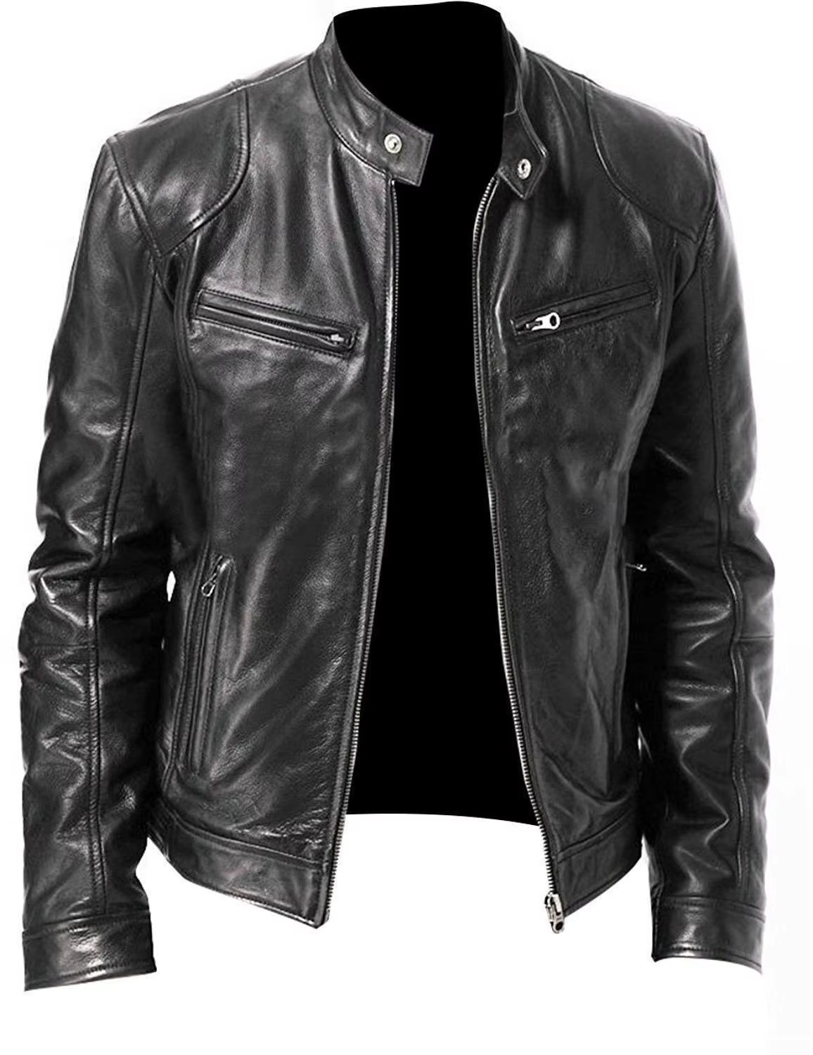 Relaxed Fit Men's Button Collar Jacket - VogeLuxe