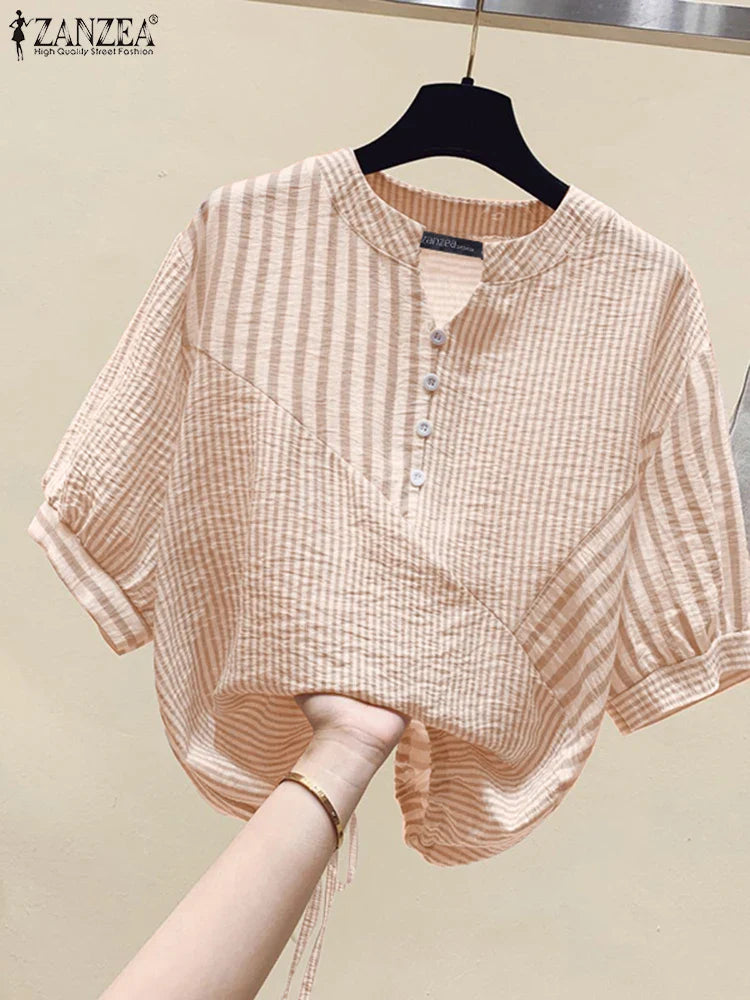 Stylish Vertical Neckline Top