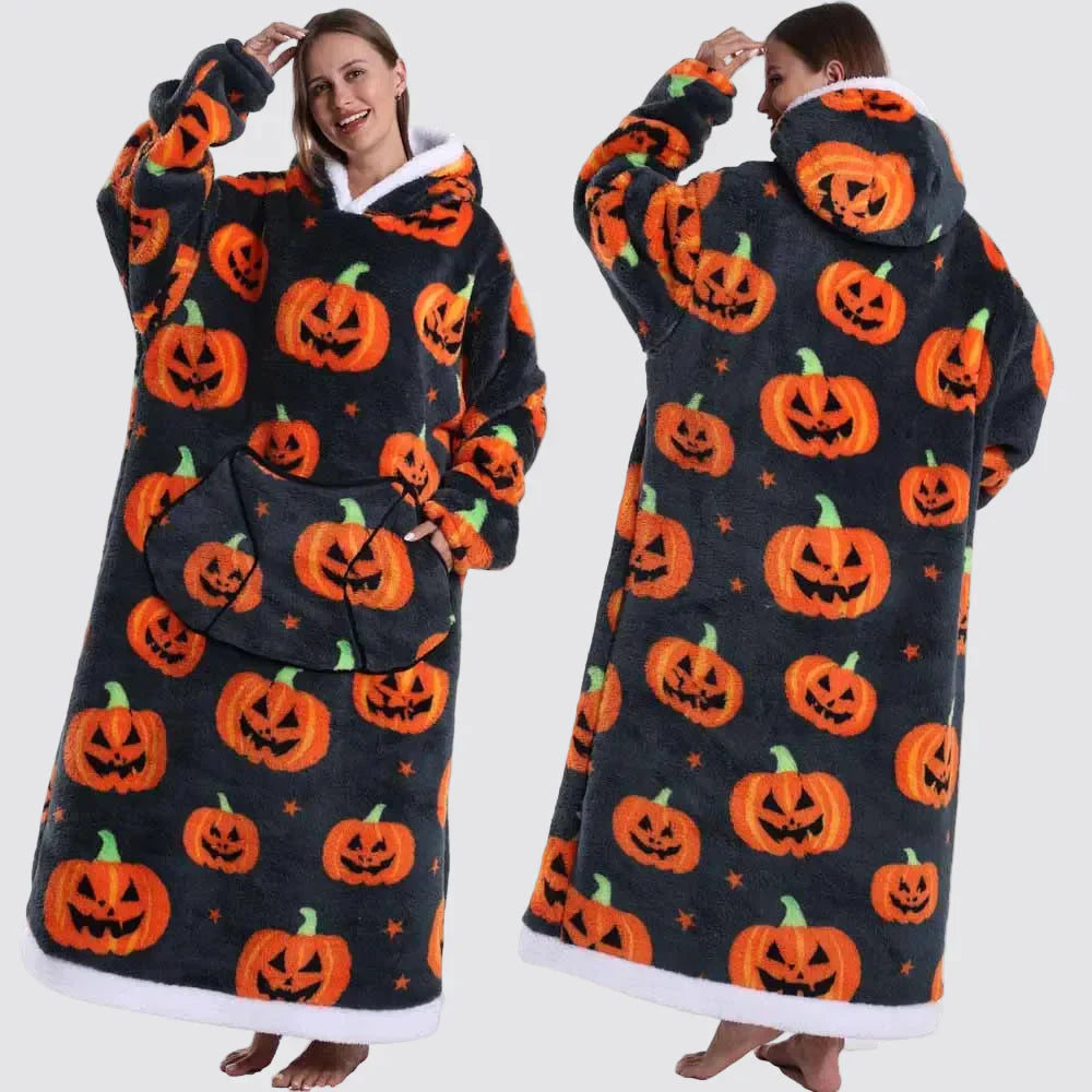 Cozy Wearable Hooded Blanket for Adults