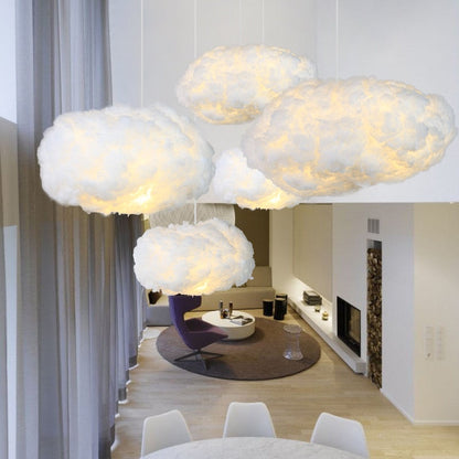 Soft White Fabric Hanging Lamp Shade