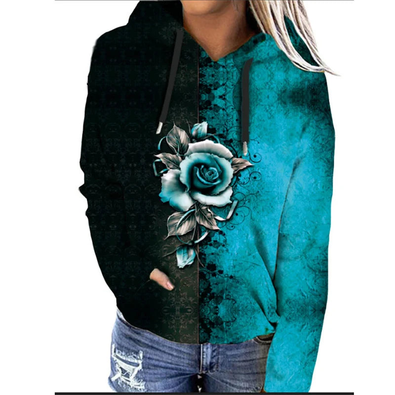Comfy Womens Large Floral Sweatshirt