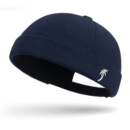 Casual Embroidered Cotton Beanie Cap