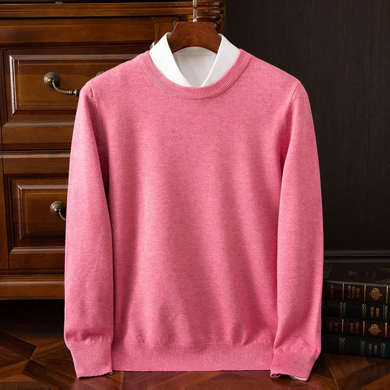 Soft Men's Wool Crew Neck Sweater