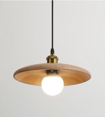 Rustic Wooden Pendant Lamp With Soft Warm Lighting